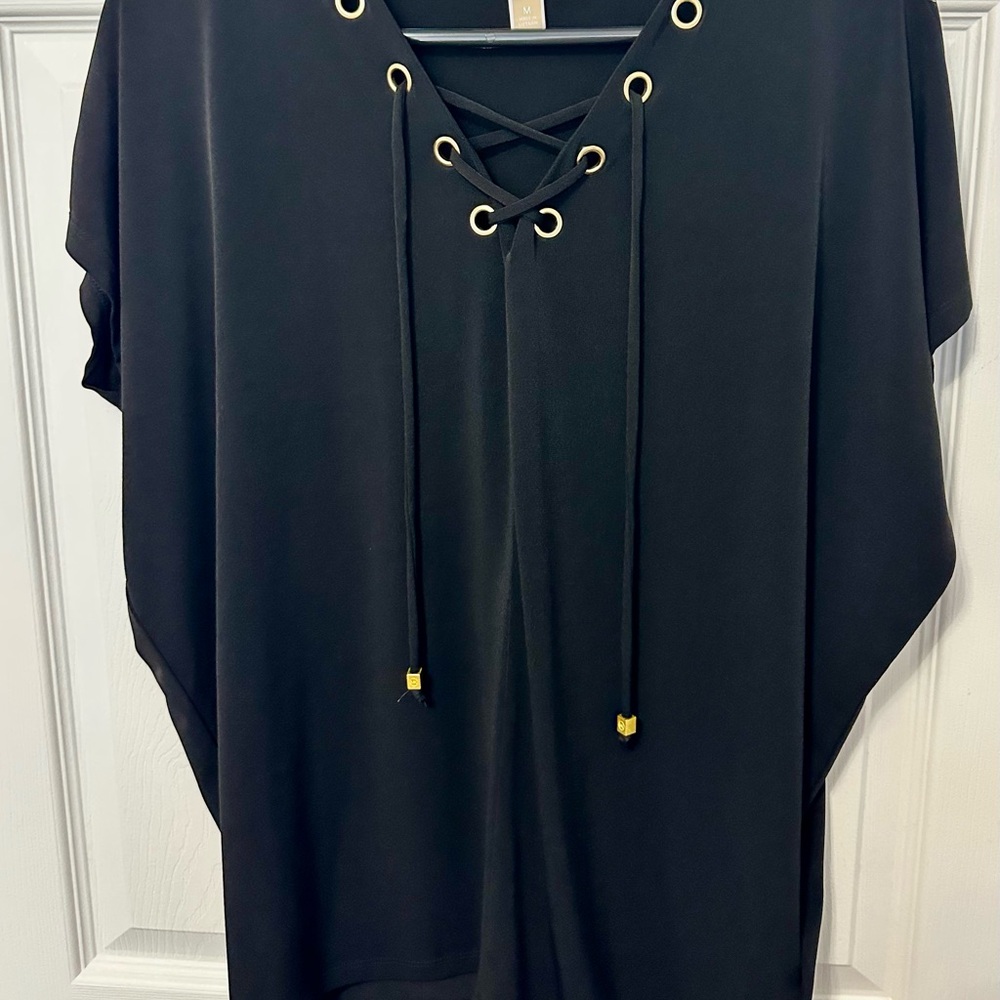 Michael Kors Black Top with Gold Details
